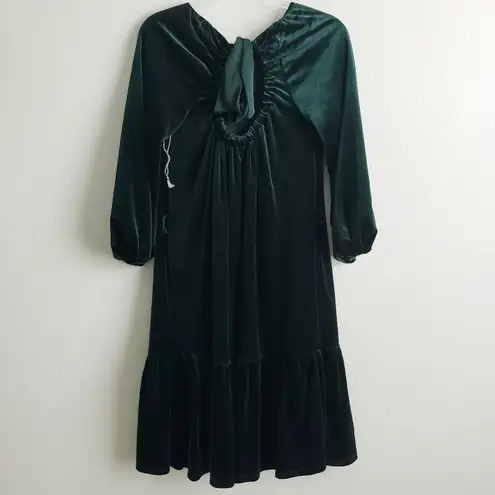 Draper James RSVP Long Sleeve Bow Velvet Dress