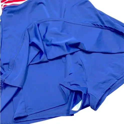 None Navy blue & red stripe nautical halter bathing suit cosplay outfit new with tags