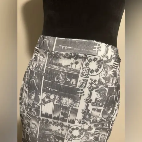 Daisy Street NWT Anime Black & White Mesh Mini Skirt size 8