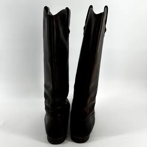 Frye  Melissa Button Knee High Riding Boots Leather Motorcycle Western Brown 10B
