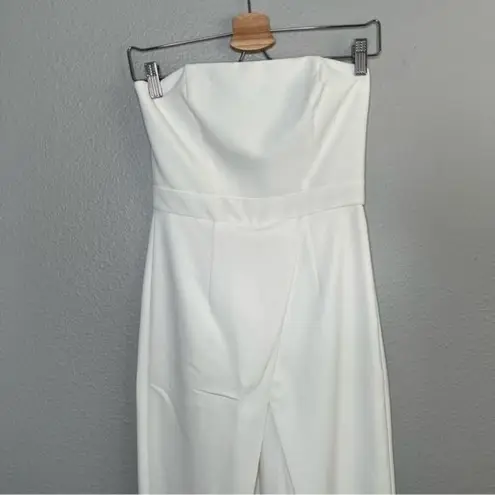 White House | Black Market  Convertible Strapless Split-Leg Jumpsuit sz 00