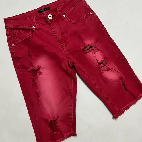 Redfox Jeans Red Bermuda Shorts Jeans NWOT