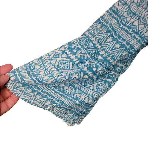 NWT Beachy Tunic Top Women's Coastal Vacation Resort Cruise Geometric Size S White