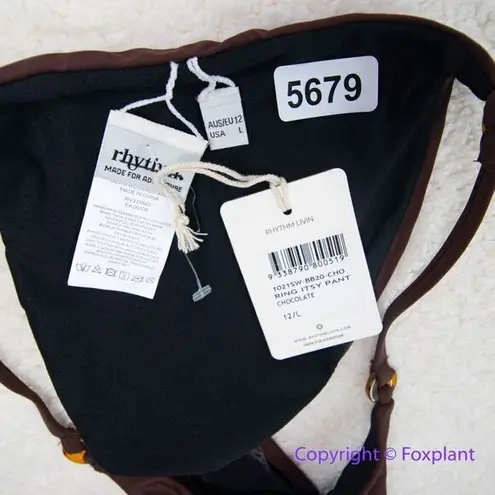 NEW Rhythm Free People Ring Itsy Bikini Bottom in chocolate, size L Brown Size L