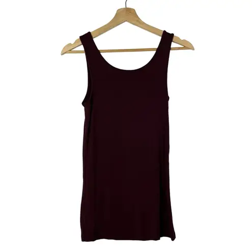 Mossimo Burgundy Red Scoop Neck Fitted Tank Top M Size M