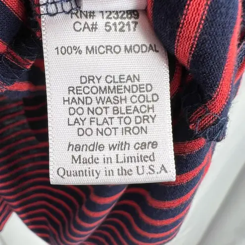 Michael Lauren Cuba T Shirt Dress Navy Red Stripe Size XS New