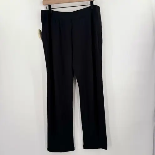 Soma Ankle Pant SZ Large Regular LLW Divine Terry Black NWT Pajamas Comfy Lounge