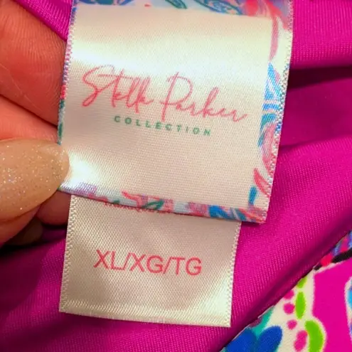 🆕 Stella Parker XL Tropical Print Skirted Bikini Swim Suit Swimsuit Skirt NWT Pink