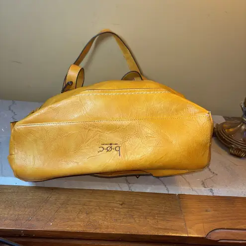 Born concept BØC Mustard Yellow Faux Leather Shoulder Bag Tote Purse