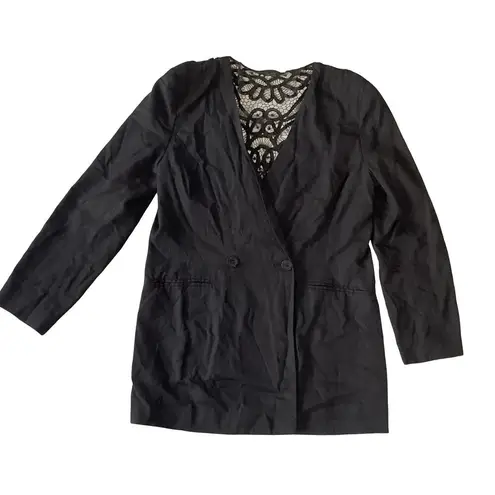 Vintage Together! Lace Back Blazer Black Size 6