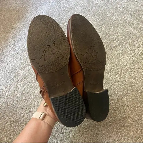 Pikolinos Royal Embellished Premium Leather Ankle Zip Boots Brown Bootie Size 5