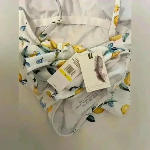 Jessica Simpson  LEMONS Nice Lemons‎ Tie-Waist One-Piece Swimsuit Size M