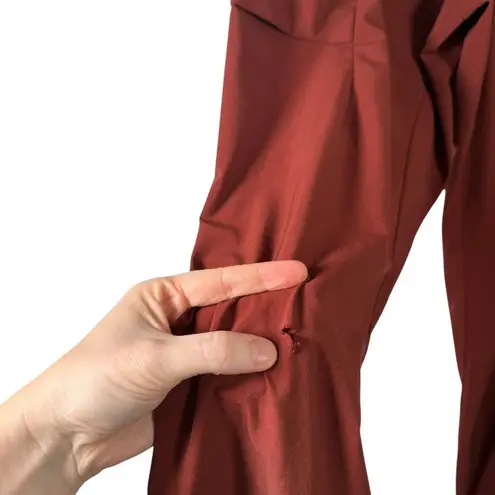 Athleta  Skyline Paperbag Pant Rust Red Commuter Travel Pockets FLAW Womens 4 - Image 5