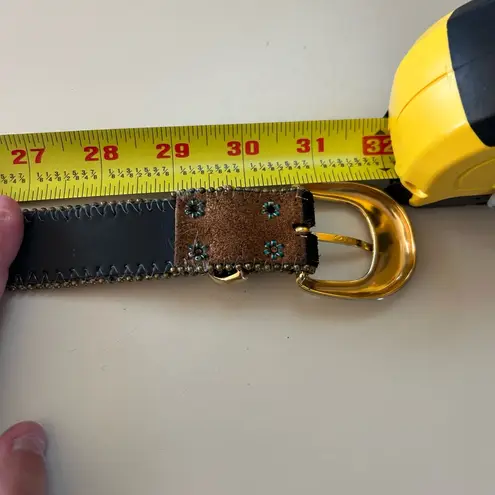 Elite Belt Women's Size Small Animal Print Patchwork Leopard Vintage Black