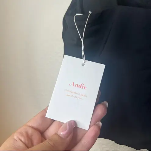 ANDIE black Snap cropped tankini swim top NEW XL