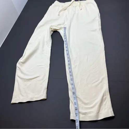 Varley Women SZ Small Cream Jersey Knit Pant Pull-On Drawstring Stretch *FLAWED