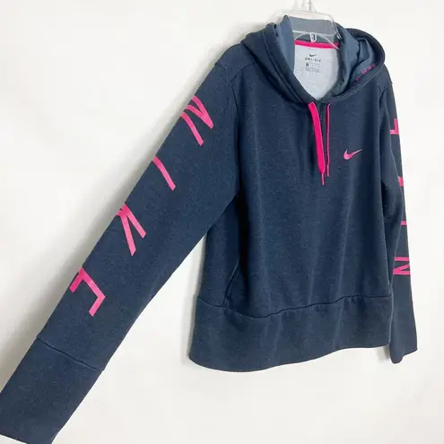 H&M Nike Dri-Fit Navy Blue Women's Pullover Hoodie Size Medium