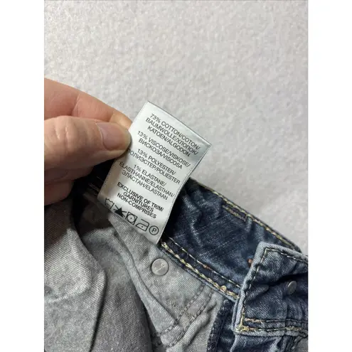 Silver Jeans Women’s Size 28x32 Suki Mid Straight Blue Contrast Stitch