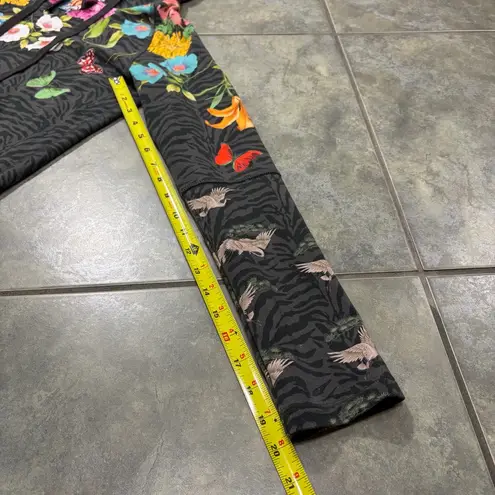 Johnny Was Blooming Breeze Pullover Hoodie Camo Grey Black Sz XS Boho Casual EUC