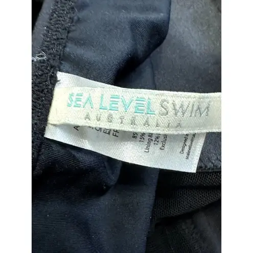 Sea Level Swim Tank Twist Front Adjustable Straps Padded Cups Black W US 4 NWOT