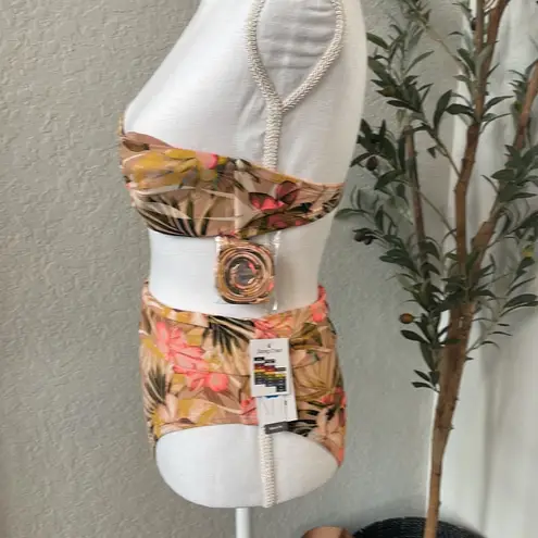 Time And Tru Women’s Tropical Floral Print Two Piece Set NEW Size Small 4/6