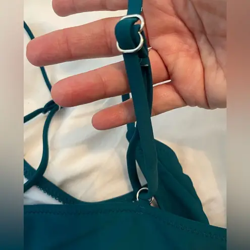 Beachsissi Scoop Neckline Bikini Top Green Size Small