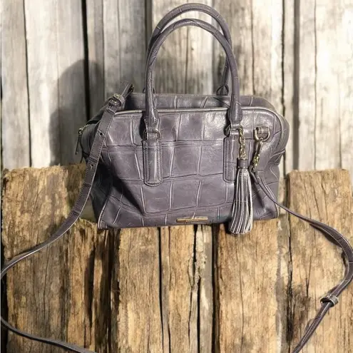 Brahmin MARISSA Elegant Gray Leather Handbag