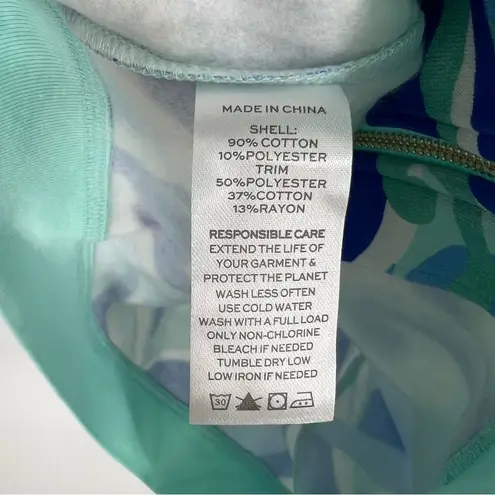 Hill House NWT The Allie Zip-Up Hoodie in Ocean Kaleidoscope Fleece XS