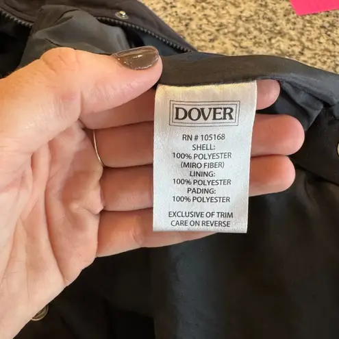 Dover Black Quilted Vest L Womens Snap Zip Front Sleeveless Puffer Size L