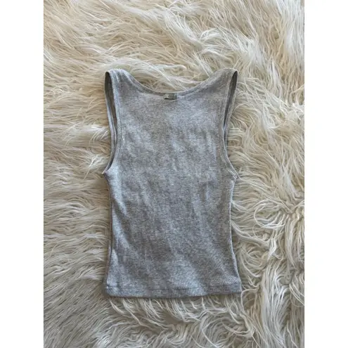 SKIMS Cotton Rib Tank Light Heather Grey Size Small