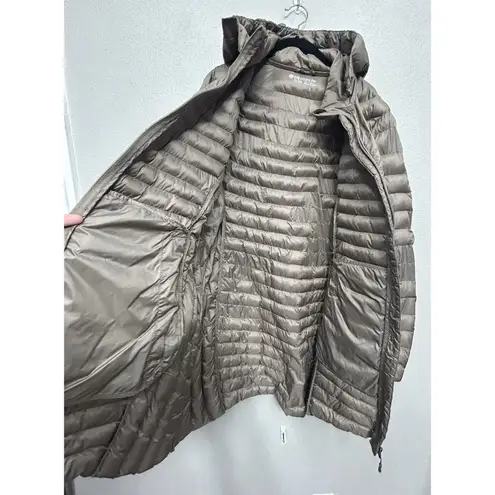 HEATKEEP Packable Down Puffer Jacket Womens XXL 2XL Taupe Tan Full Zip Coat Brown Size undefined