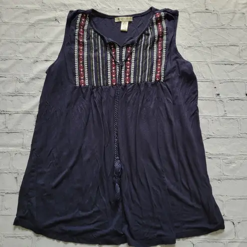 Studio West  Shirt Top M. Flowy tank, patriotic colors