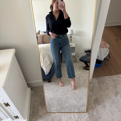 Nordstrom NWOT  navy 100% cotton Button Down Shirt