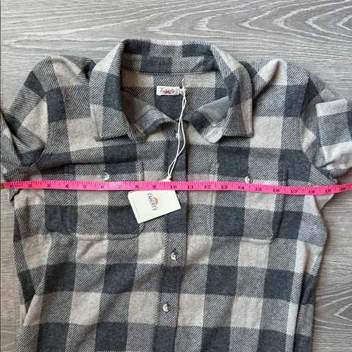 Faherty NEW Tan Charcoal Buffalo Check Legend Sweater Shirt