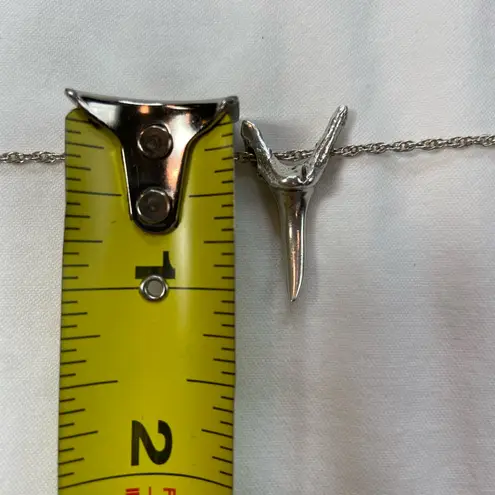 Silver Sharks Tooth Necklace 18” sand Shark