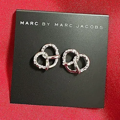 Marc by Marc Jacobs Silver Logo Stud Earrings