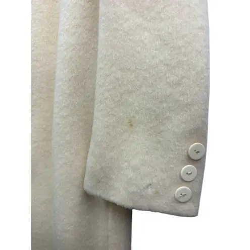 Cassidy Vintage Women's Cream Wool Blend Long Line Elegant Overcoat Retro 14