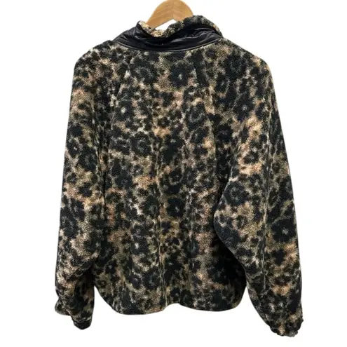 Johnny Was NWT! Calme Bamboo Blend Leopard Print Fleece Jacket - Size Small