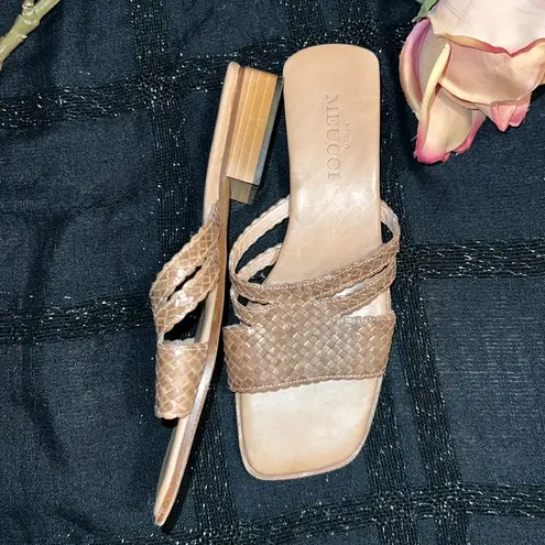 Sesto Meucci Tan 100% Italian Leather Size 8 Sandals