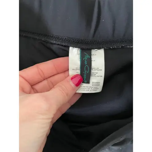 Aqua Green Tummy Control Swim Skirt Black Size Medium