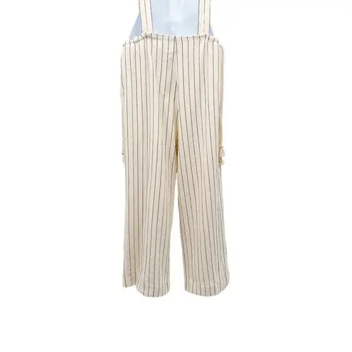 DANNIJO Wide Leg Embroidered Yin Yang Zodiac Cropped Cotton Overalls Jumpsuit Black