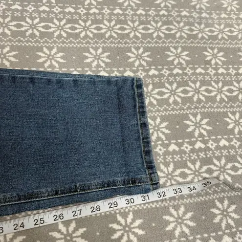 L.L. Bean 207 Vintage High Rise Boyfriend Jeans Faded Indigo Size 18 Medium Tall Blue