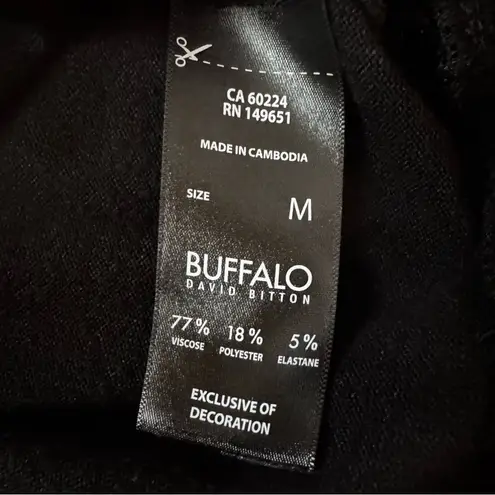 Buffalo David Bitton black crew neck sweater with stars, size M - Image 11