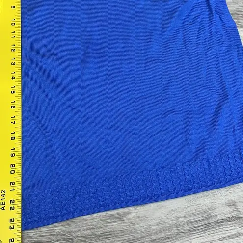 Lord and Taylor EXCLUSIVELY FOR YOU Blue Short Sleeve Round Neck Sweater Small