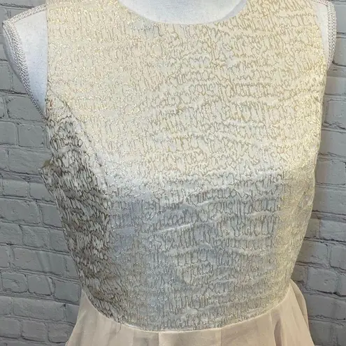 Mustard Seed Fit & Flare Dress Gold & Cream Classic Retro