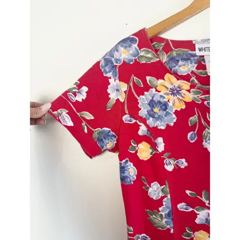 White Stag 90s Y2K Red Button Up Midi Dress size M