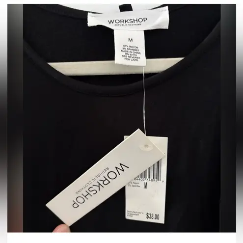 Workshop Republic Clothing NWT Black Jersey Tank Top Women’s Size Medium