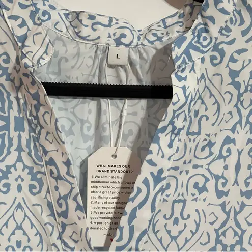 #122 MADE WITH LOVE BLUE LIGHTWEIGHT DRESS LARGE