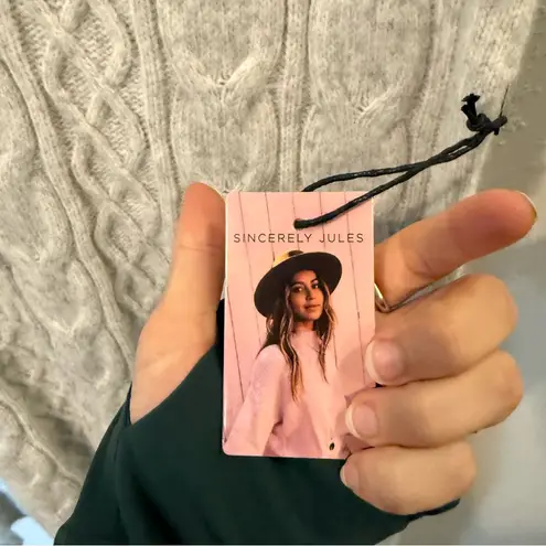 Sincerely Jules Gray Cable Knit Sweater Vest Size M