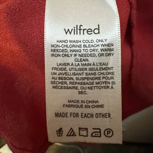 Wilfred by Aritzia Vibrant Red Rust Nessie Blouse in XL